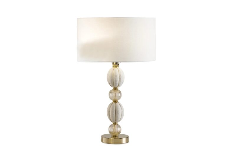 Amour Table Lamp – White & Gold