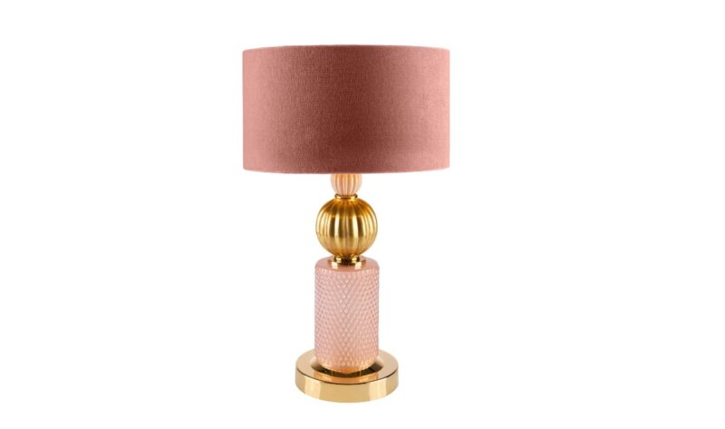 Athena Table Lamp – Pink & Gold
