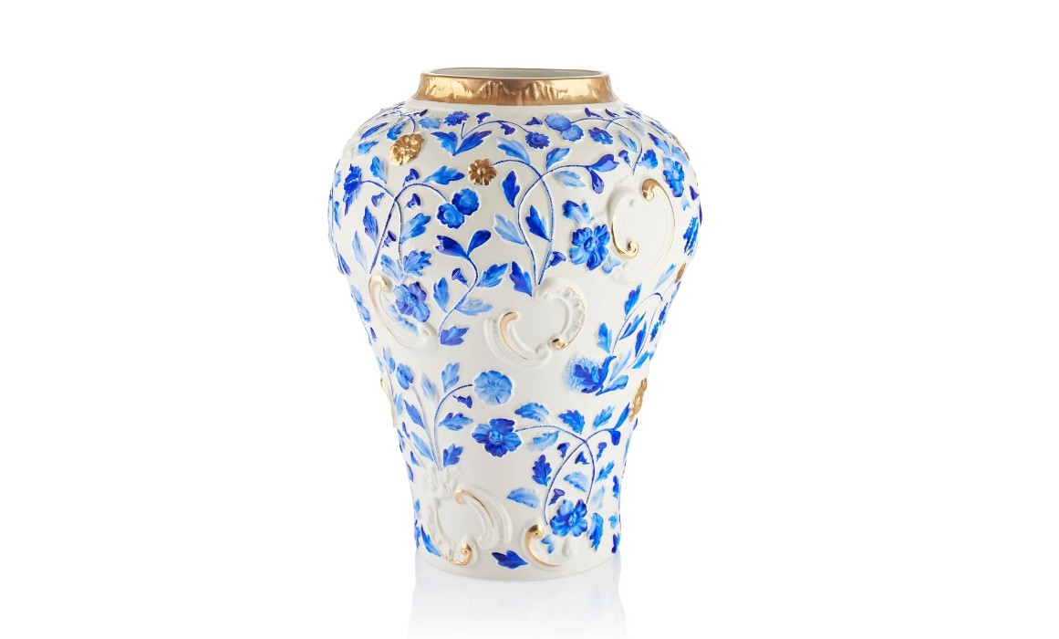 Taormina Large Vase - Blue & Gold