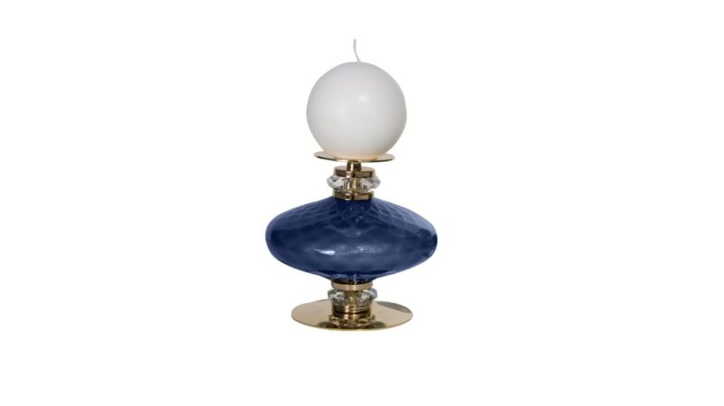 Diva Audrey Small Candle Holder – Sapphire