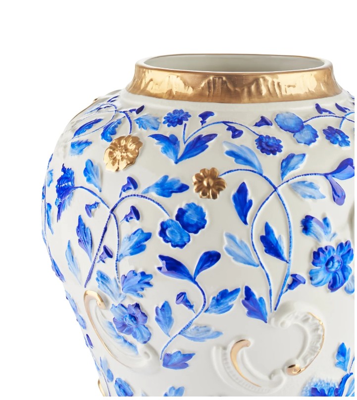Taormina Large Vase - Blue & Gold - obrazek 2