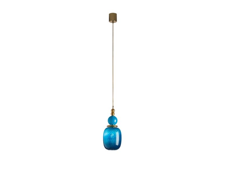 Violette Pendant Light – Blue & Gold