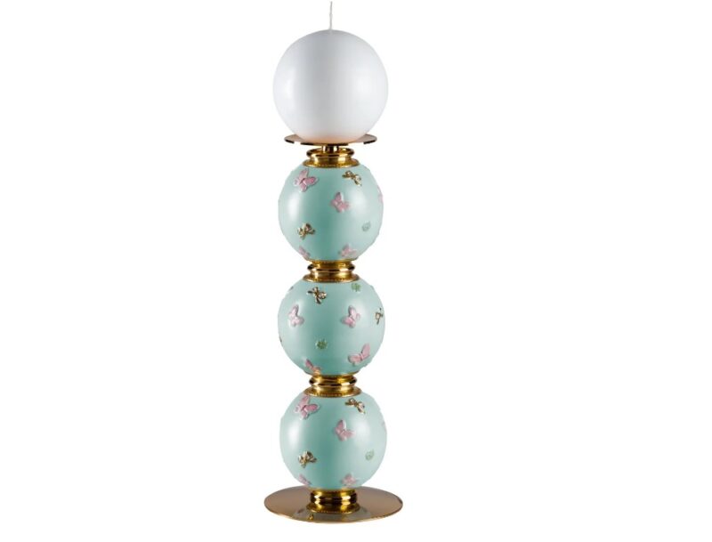 Butterfly Large Candle Holder – Aquamarine