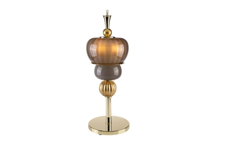 Ginevra Table Lamp – Brown & Gold