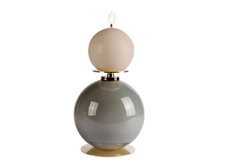 Lady V Small Candle Holder – Tabacco Shiny
