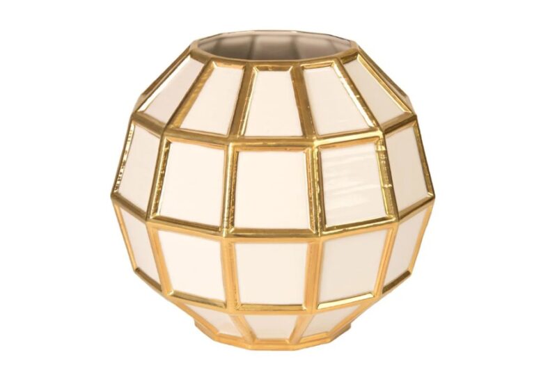 Leonardo Vase – White & Gold