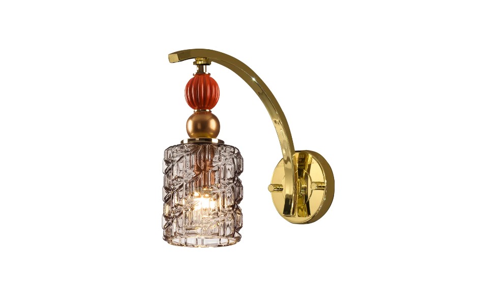 Lolite Clotilde Wall Light- Orange & Transparent