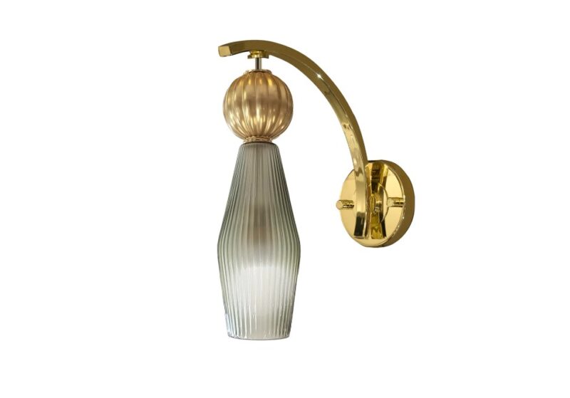 Lolite Angelica Wall Light – Gold & Transparent