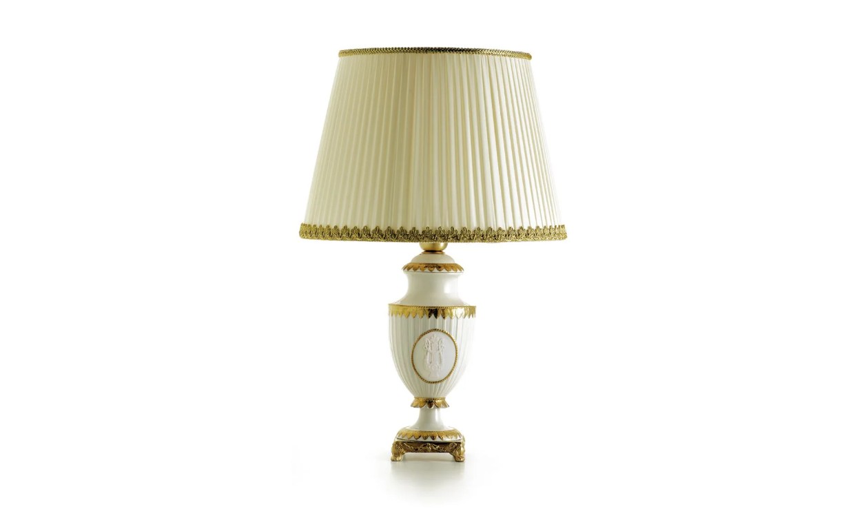 Napoleon ll Small Table Lamp - White & Gold