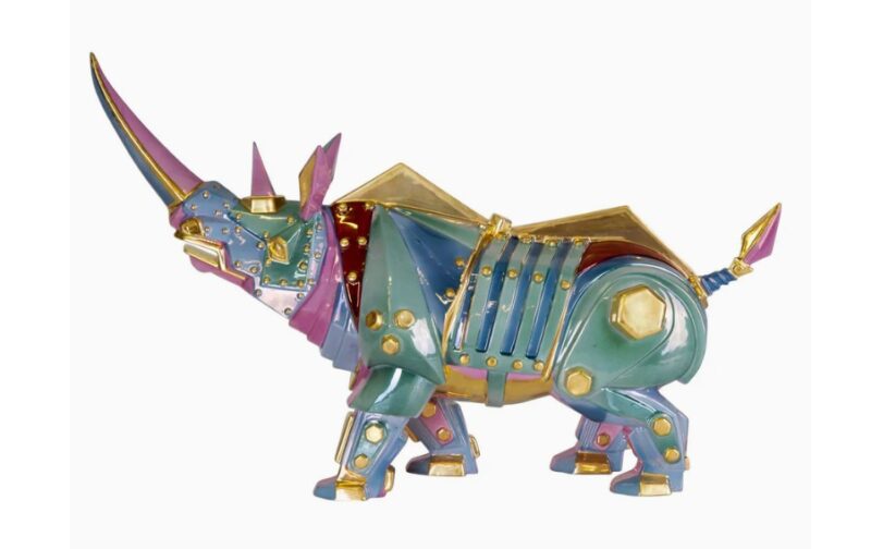 King Kong Rhino by Li-Jen Shih – Multicolor & Gold
