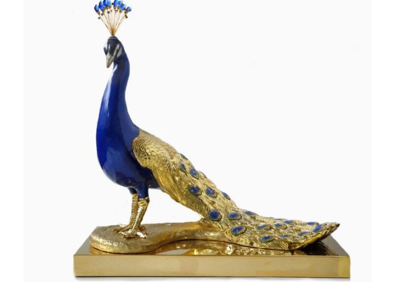 Royal Peacock with Swarovski® – Sapphire