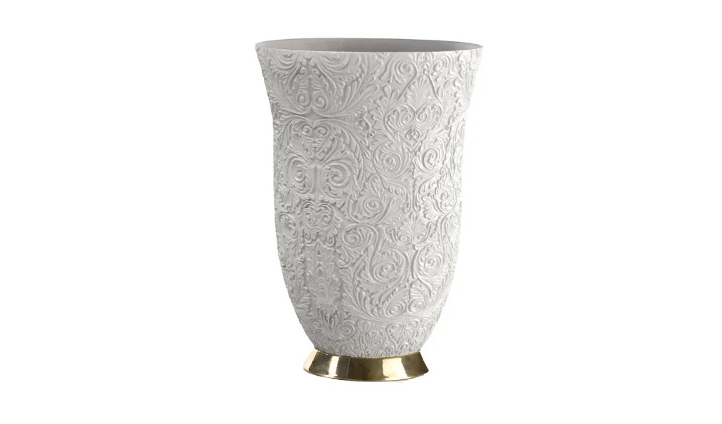 Amour Small Vase - White & Gold