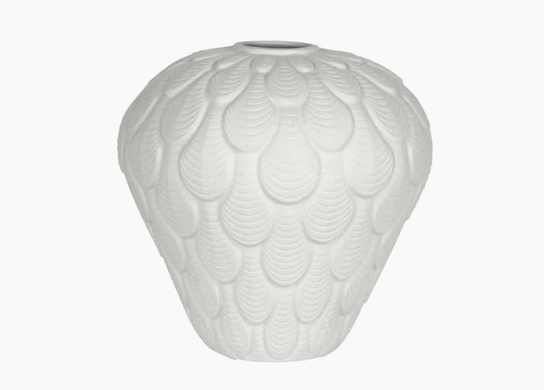 Coquille Small Vase – Matt White